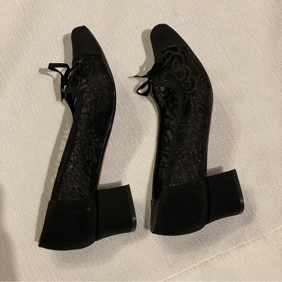 J. Renee Shoes Women's Black Mesh Medium Heel Dress Pumps Size 6.5M - Picture 11 of 12